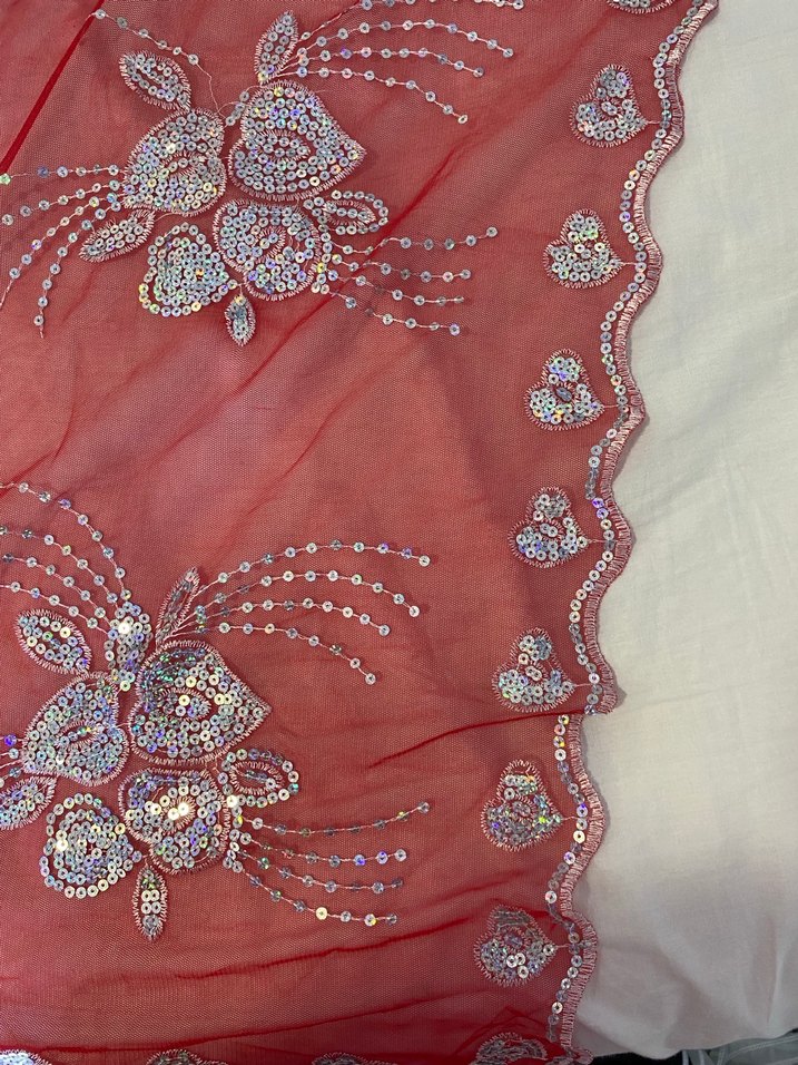 Kırmızı Desenli Kadın Fular - Görsel 5