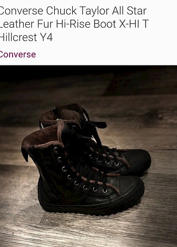 Converse Chuck Taylor Fermuarli İci Kurklu Deri Punk Bot