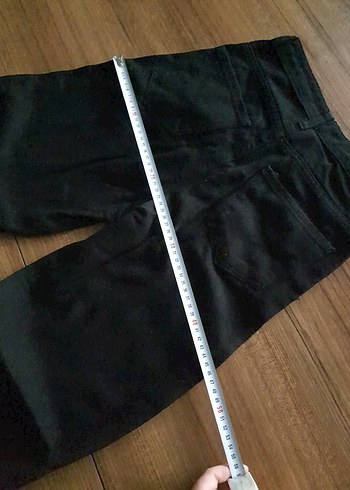 Kelebek Baskılı Siyah Bol Kesim Kadın Kot Pantolon - Görsel 8