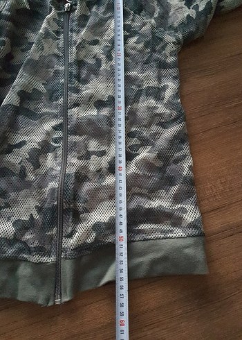 Kız Çocuk Kamuflaj Kapüşonlu hırka - Görsel 5