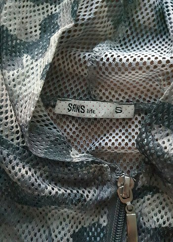 Kız Çocuk Kamuflaj Kapüşonlu hırka - Görsel 3