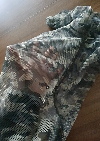 Kız Çocuk Kamuflaj Kapüşonlu hırka - Görsel 4