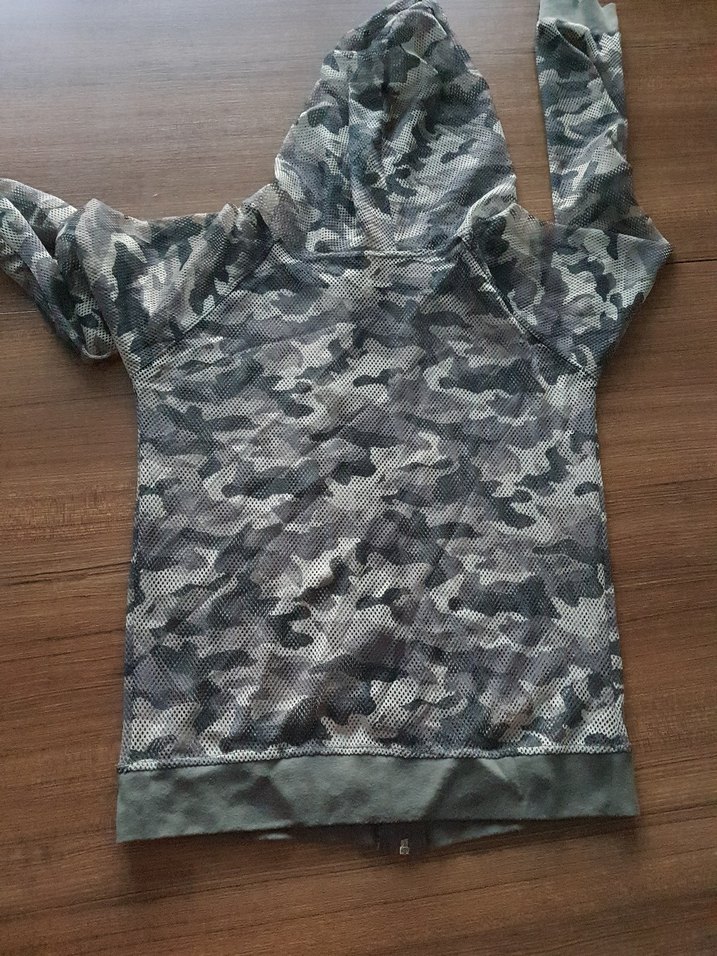 Kız Çocuk Kamuflaj Kapüşonlu hırka - Görsel 2