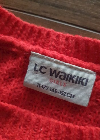 Kırmızı Triko çocuk Kazak - Görsel 3