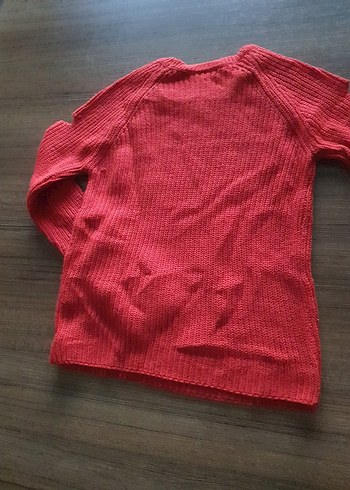 Kırmızı Triko çocuk Kazak - Görsel 2