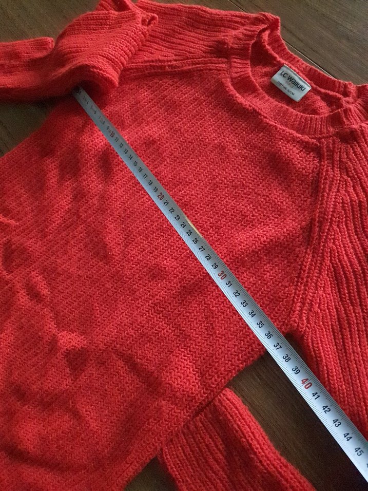 Kırmızı Triko çocuk Kazak - Görsel 5