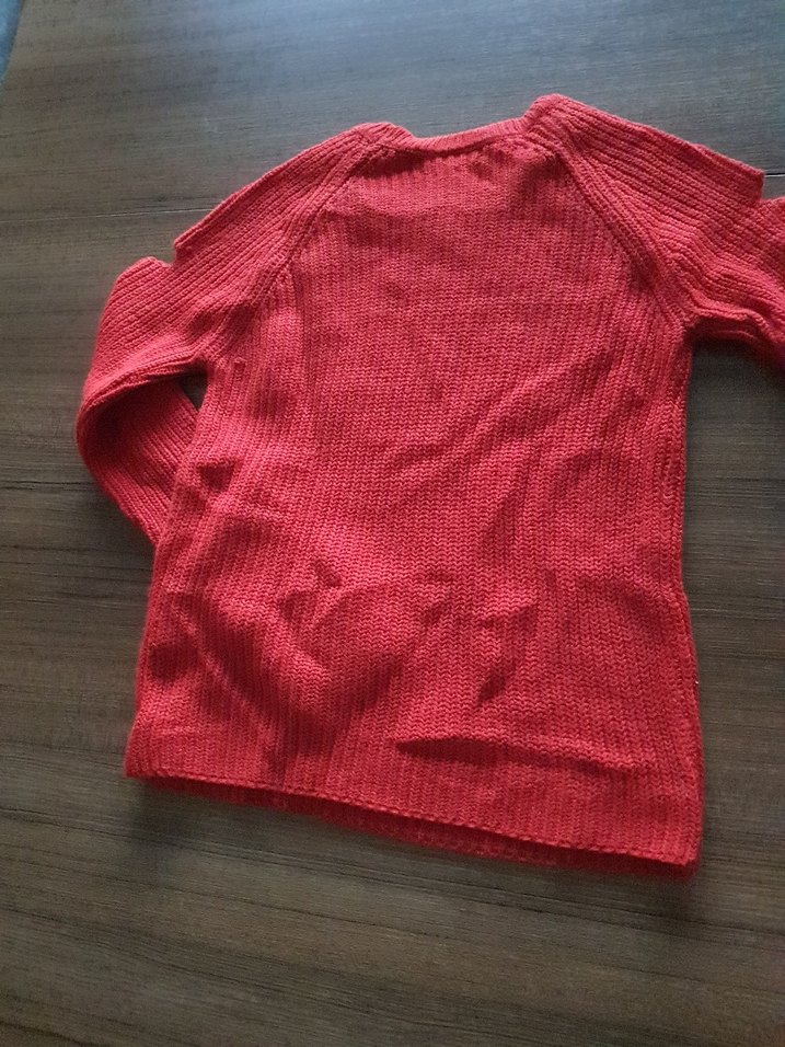 Kırmızı Triko çocuk Kazak - Görsel 2