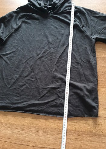 Kadın Siyah Kapüşonlu Uzun Kollu Sweatshirt - Görsel 5