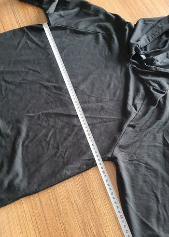 Kadın Siyah Kapüşonlu Uzun Kollu Sweatshirt - Görsel 6