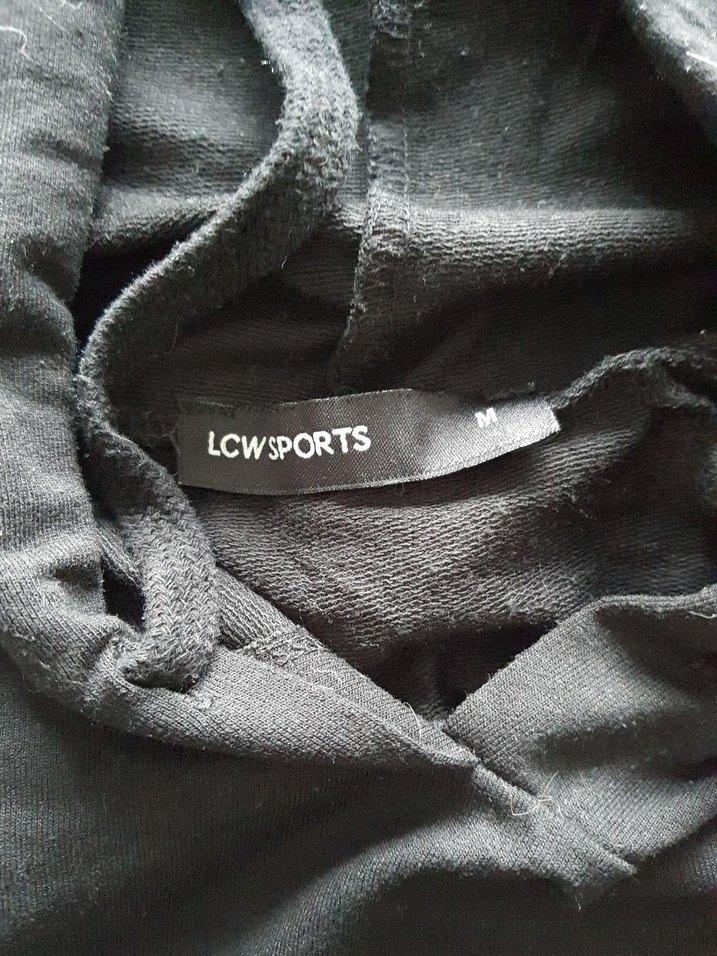 Kadın Siyah Kapüşonlu Uzun Kollu Sweatshirt - Görsel 3