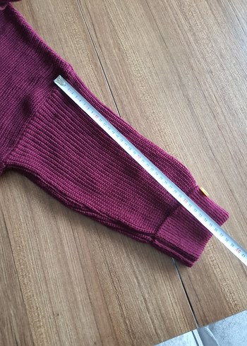 Bordo Kadın Örgü Basic Kazak - Görsel 5