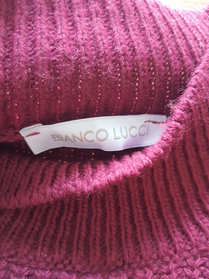 Bordo Kadın Örgü Basic Kazak - Görsel 2