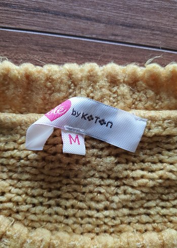 Sarı Triko Kadın Kazak Uzun Kollu - Görsel 3