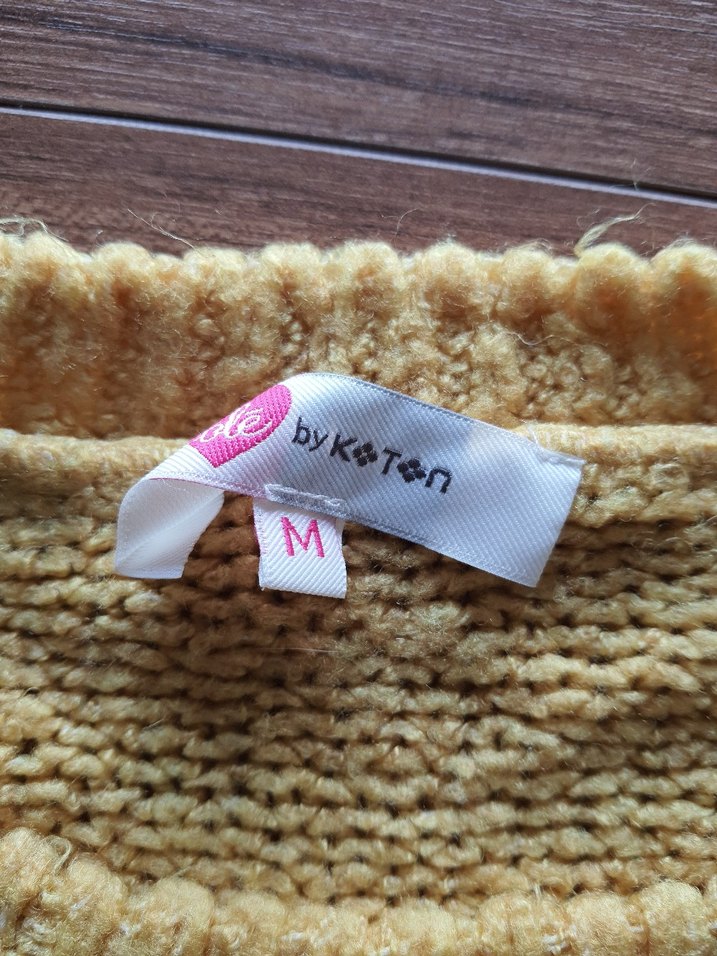 Sarı Triko Kadın Kazak Uzun Kollu - Görsel 3