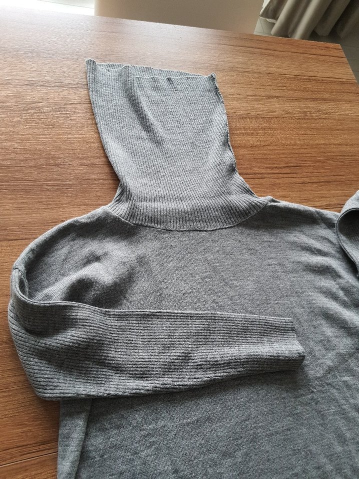 Kadın Gri Triko Balıkçı Yaka Uzun Kollu Kazak - Görsel 4