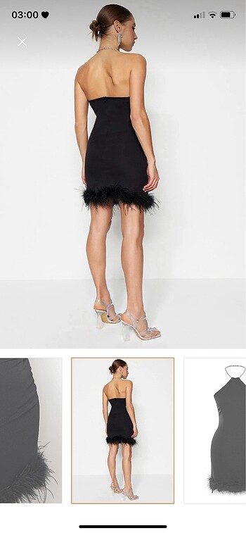 Siyah Vücuda Oturan Otrişli Parlak Taşlı Dokuma Kısa Şık Abiye E - Görsel 5