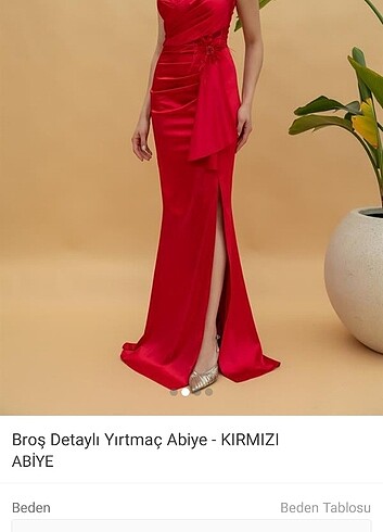 xl Beden Kırmızı abiye elbise