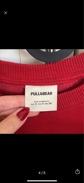 s Beden bordo Renk Pull And Bear Sweatshirt