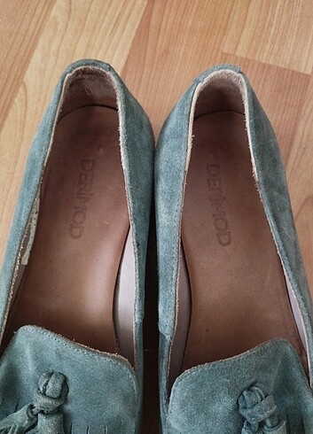 37 Beden yeşil Renk Derimod loafer