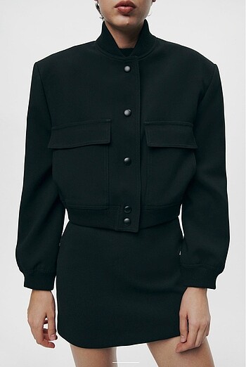 xs Beden siyah Renk zara bomber ceket