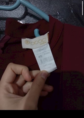 Bordo Uzun Kollu Salaş Kadın Elbise - Görsel 3