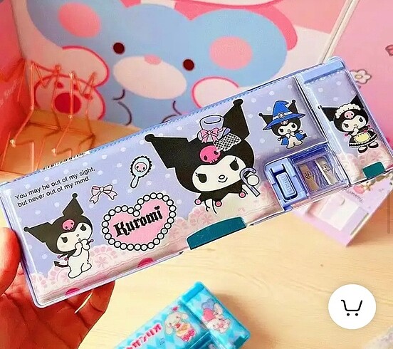 Sanrio Kuromi Y2k Çok bölmeli Çarpım Tablolu Kalemtraşlı 23 cm K