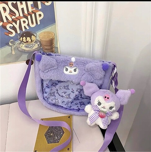 #kuromi #Kawai #Sakura #Y2k %Sanrio Peluş yarısı Şeffaf Anahtalı