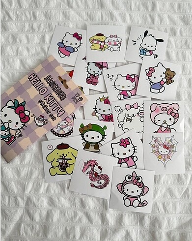 #Kuromi #My #Melody #Sanrio #Kawaii #Kutulu #Sticker Seti 17Adet