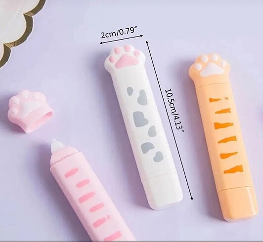 Beden Renk Kawaii Kedi Pati Pençe Dalmaçya 2 uçlu 1. Kısım Şerit Düzeltici