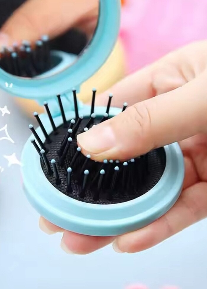 Sanrio Kuromi Cinnamoroll My Melodi Melody Aynalı Katlanır Tarak - Görsel 3