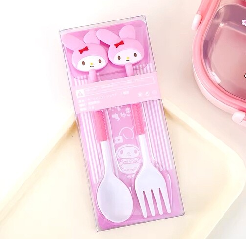 Hello Kitty Sanrio Kuromi My Melodi Melody Kore Karekter Figür Çatal Kaşık S