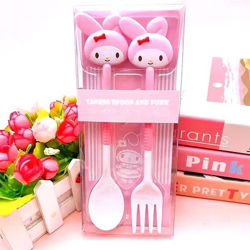 Beden Sanrio Kuromi My Melodi Melody Kore Karekter Figür Çatal Kaşık S