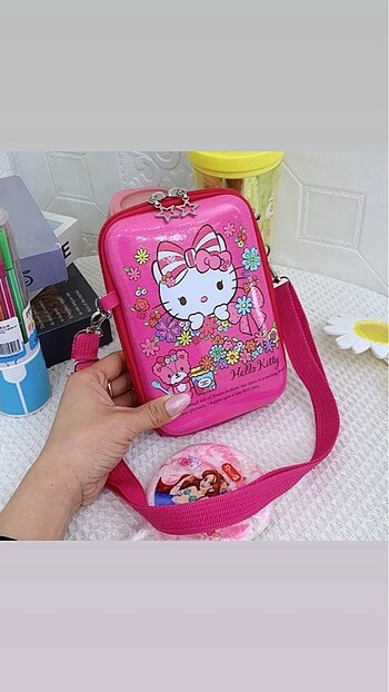 Hello kitty Çanta Sevimli Kedi Pati Genç Kız Çocuk Omuz Yan Çapr
