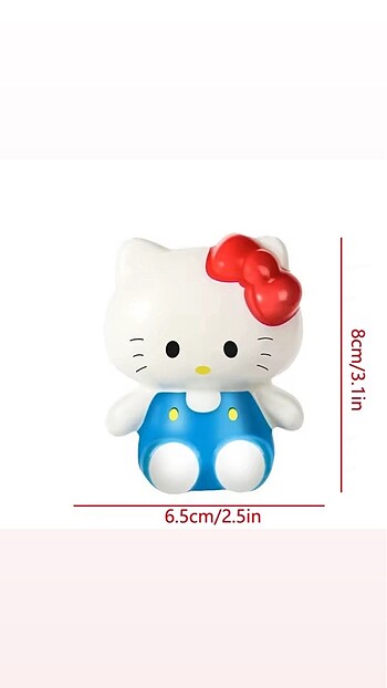  Beden Hello Kitty Kedi Pati Kuromili Oyuncak Figür Anime Yumuşak Squis