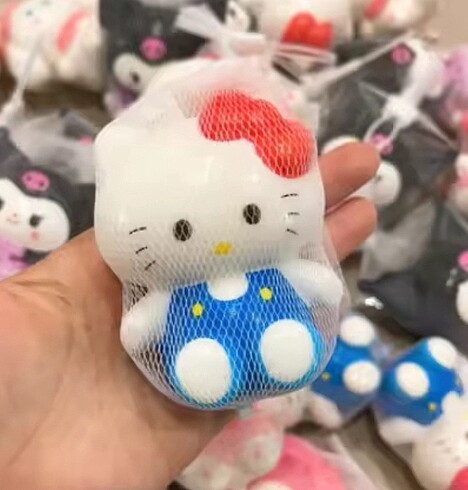  Hello Kitty Kedi Pati Kuromili Oyuncak Figür Anime Yumuşak Squis