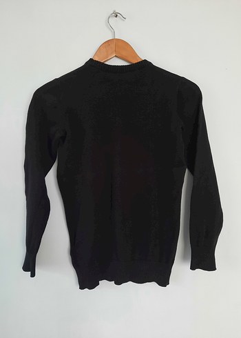 H&M Erkek Çocuk Siyah Baskılı Yün Kazak