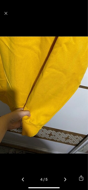 xl Beden sarı Renk Lwc Sarı Kapüşonlu Sweatshirt