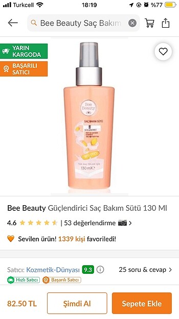 Bee Beauty Saç Bakım Sütü