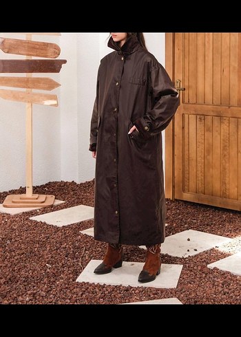 Barbour muadili kadın uzun mont - Görsel 2