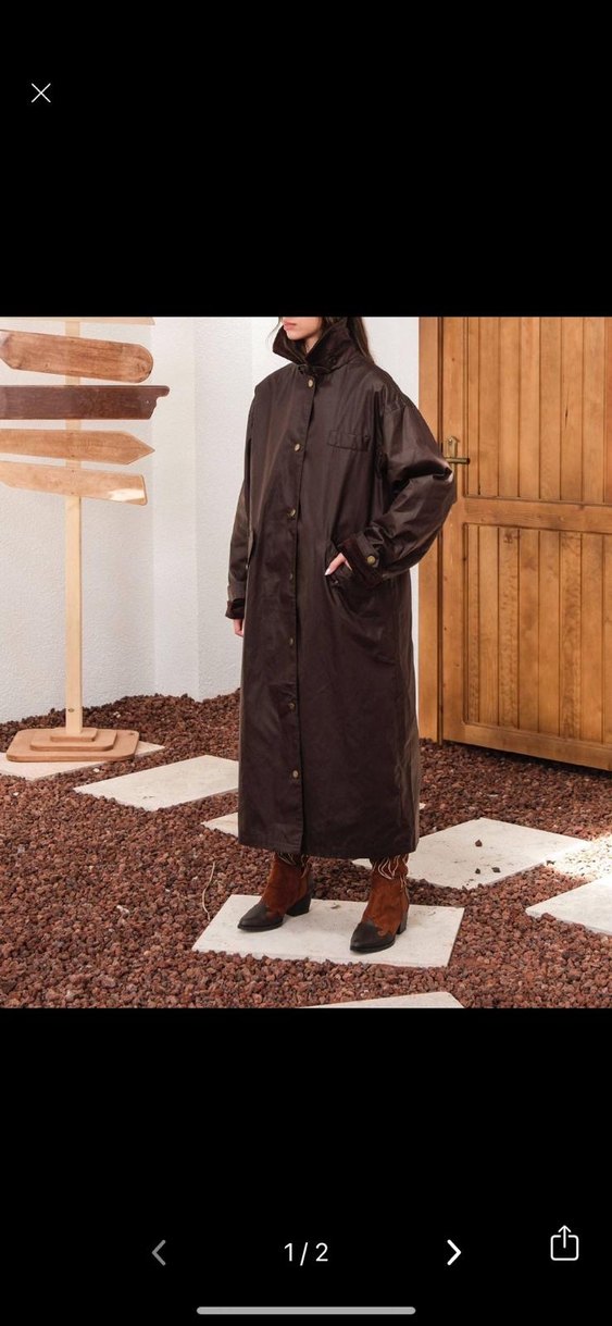 Barbour muadili kadın uzun mont - Görsel 2