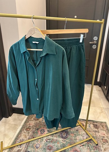 Zara Petrol Yesili Rahat Takim Standart