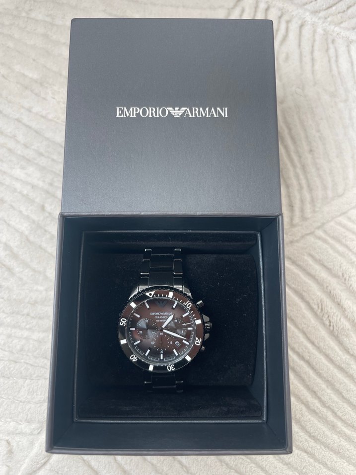 Siyah Emporio Armani Erkek Kol Saati - Görsel 2