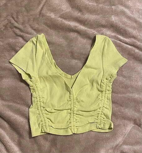 primark büzgülü crop