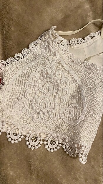 s Beden beyaz Renk dantelli bralet