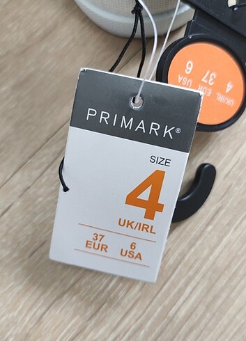 37 Beden beyaz Renk Primark bez ayakkabi