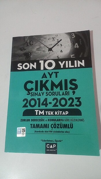 Çap Yayınları AYT Son 10 yıl çıkmış sorular 