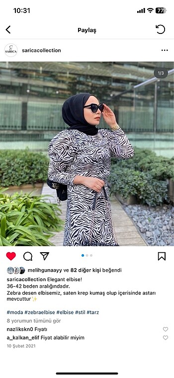 Zara Zebra desen elbise