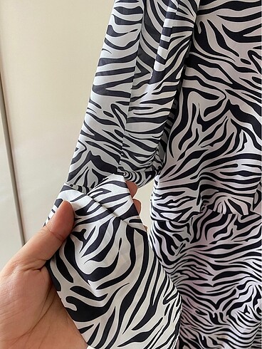 l Beden çeşitli Renk Zebra desen elbise