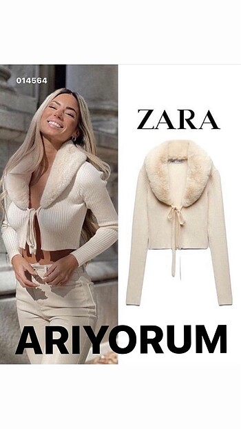 ZARA KÜRKLÜ TRİKO HIRKA