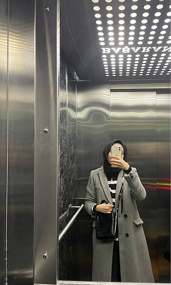 xs Beden gri Renk Stradivarius kaban